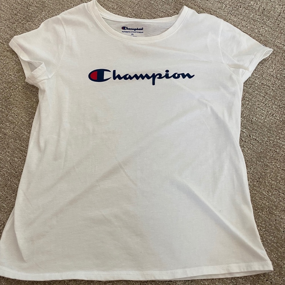 Girls XL white champion short sleeve